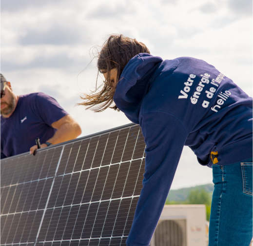 installation de panneaux solaires Hellio